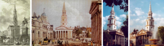 St. Martin-in-the-Fields, London 1838, 1850 and Today