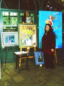 Carol Worthey at Art Exhibit