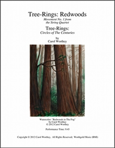 Worthey: 'Tree Rings - Redwoods' Score Cover