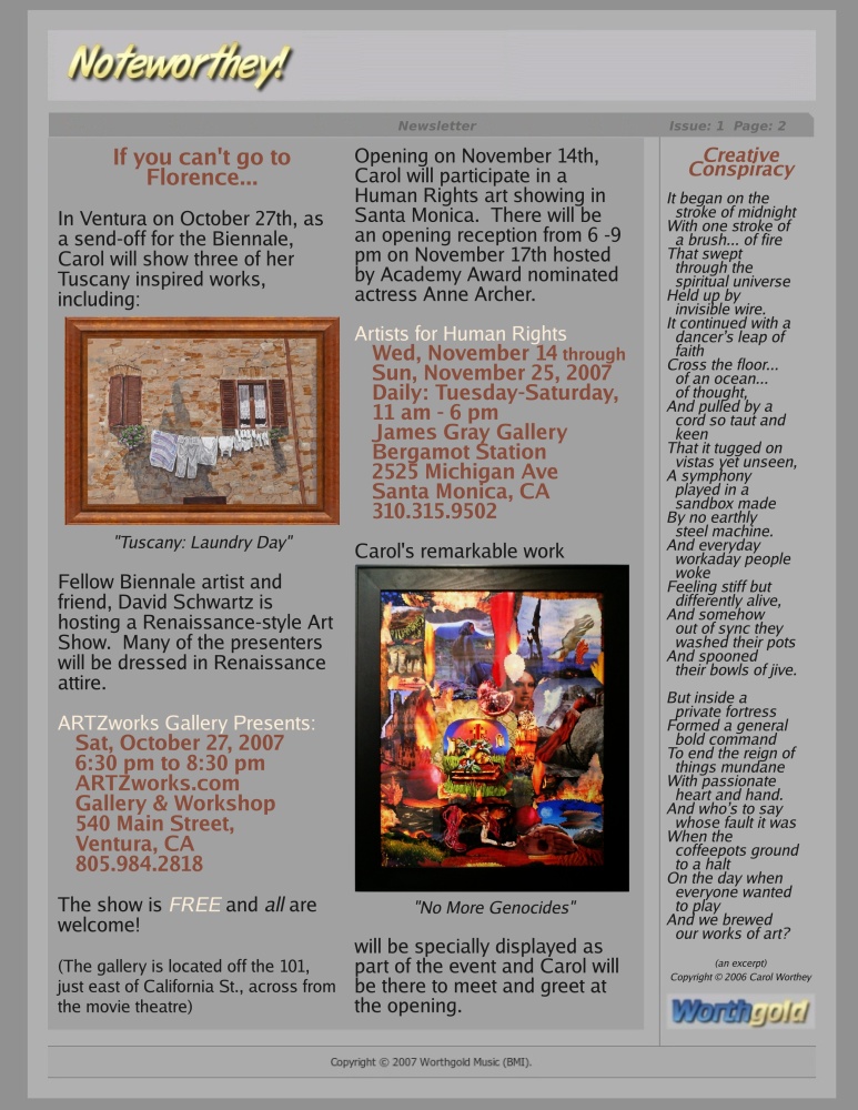Click to Print Newsletter (PDF)