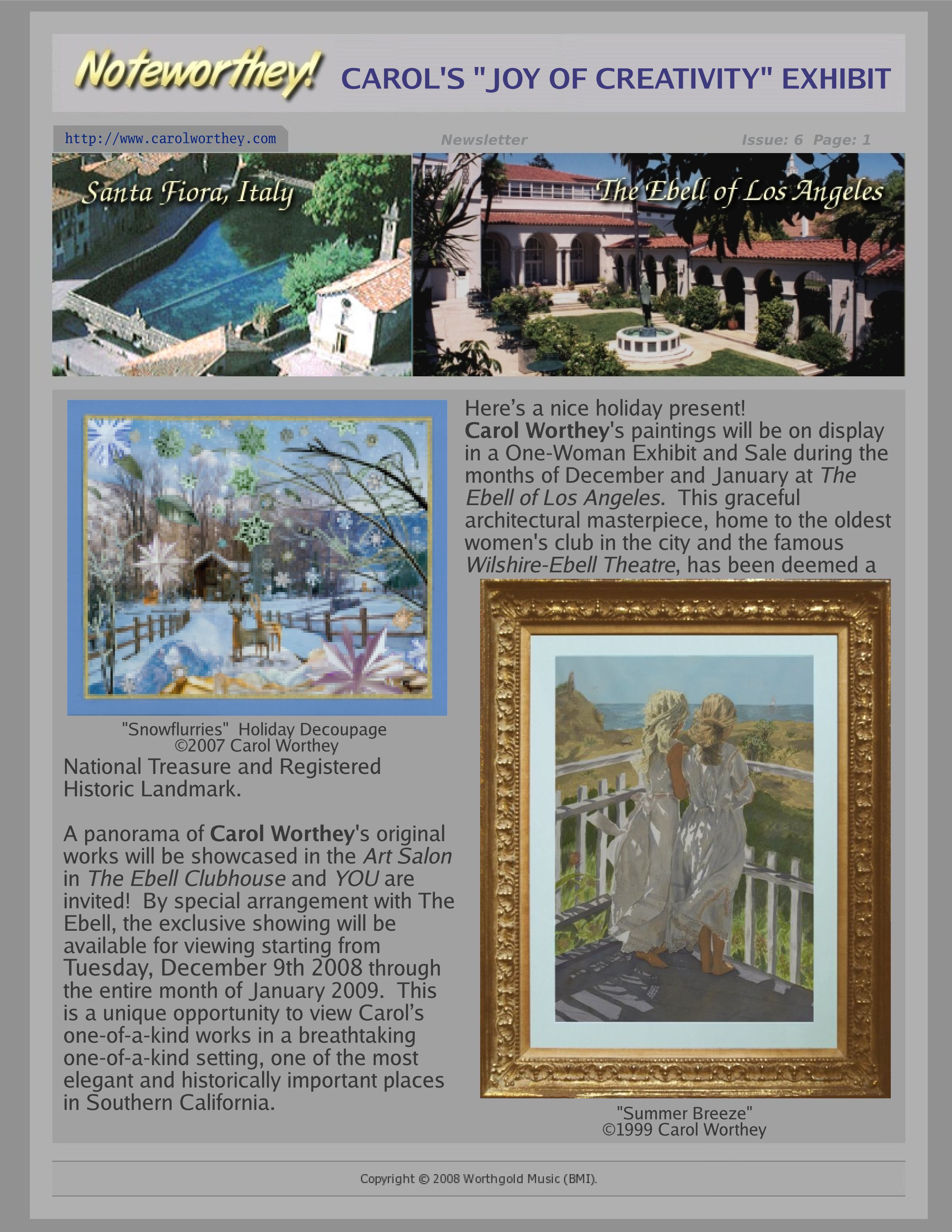 Click to Print Newsletter (PDF)