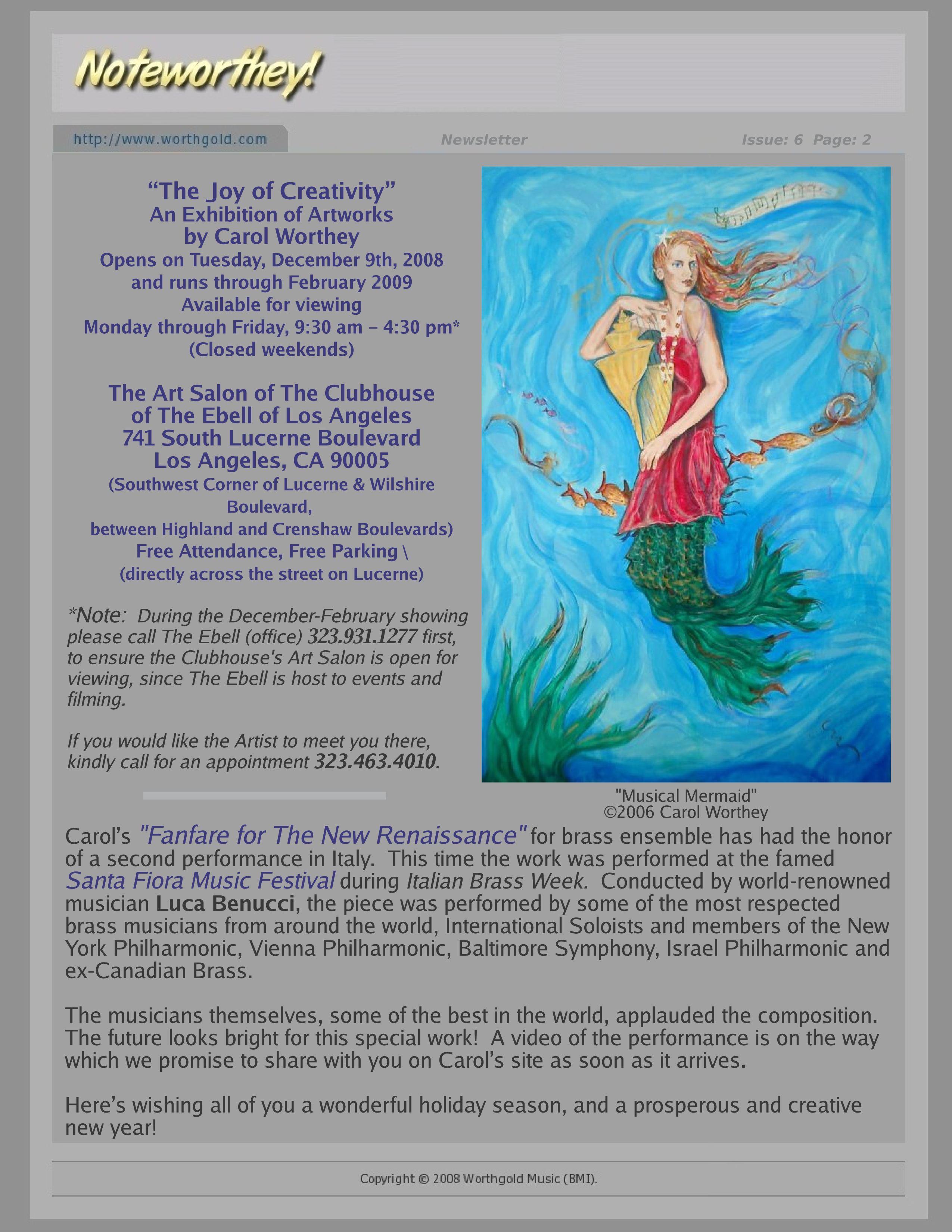 Click to Print Newsletter (PDF)